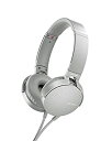 【中古】ソニー SONY ヘッドホン 重低音モデル MDR-XB550AP : 折りたたみ式 リモコン マイク付き ホワイト MDR-XB550AP W