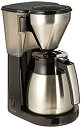 【中古】(非常に良い)Melitta(メリタ) コーヒーメーカー イージー トップ サーモ ブラック LKT-1001/B