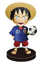 【中古】(未使用 未開封品)ボビングヘッド ONE PIECE シリーズ モンキー D ルフィ サッカー日本代表チームVer