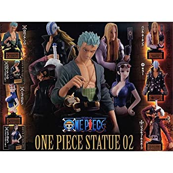 【中古】ガシャポン ワンピース ONE PIECE STATUE 02 (ゾロ/ロビン)メタリックカラーver.入り5種セットB