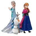 【中古】フィギュアーツZERO アナと雪の女王 Frozen Special Box 3体セット アナ 約145mm エルサ 約150mm オラフ 約80mm 専用台座シート PVC製 塗装済み