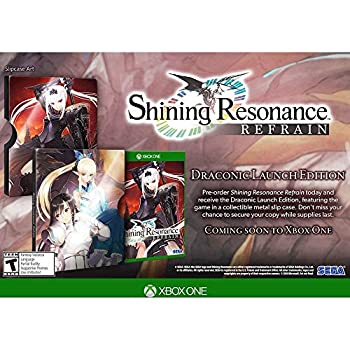 【中古】Shining Resonance Refrain (輸入版:北米) - XboxOne【メーカー名】Sega of America(World)【メーカー型番】SR-64079-3【ブランド名】Sega of America(World)【商品説明】Shining Resonance Refrain (輸入版:北米) - XboxOne当店では初期不良に限り、商品到着から7日間は返品を 受付けております。他モールとの併売品の為、完売の際はご連絡致しますのでご了承ください。中古品の商品タイトルに「限定」「初回」「保証」などの表記がありましても、特典・付属品・保証等は付いておりません。品名に【import】【輸入】【北米】【海外】等の国内商品でないと把握できる表記商品について国内のDVDプレイヤー、ゲーム機で稼働しない場合がございます。予めご了承の上、購入ください。掲載と付属品が異なる場合は確認のご連絡をさせていただきます。ご注文からお届けまで1、ご注文⇒ご注文は24時間受け付けております。2、注文確認⇒ご注文後、当店から注文確認メールを送信します。3、お届けまで3〜10営業日程度とお考えください。4、入金確認⇒前払い決済をご選択の場合、ご入金確認後、配送手配を致します。5、出荷⇒配送準備が整い次第、出荷致します。配送業者、追跡番号等の詳細をメール送信致します。6、到着⇒出荷後、1〜3日後に商品が到着します。　※離島、北海道、九州、沖縄は遅れる場合がございます。予めご了承下さい。お電話でのお問合せは少人数で運営の為受け付けておりませんので、メールにてお問合せお願い致します。営業時間　月〜金　11:00〜17:00お客様都合によるご注文後のキャンセル・返品はお受けしておりませんのでご了承ください。