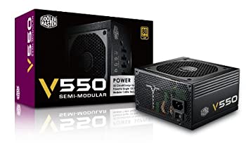 【中古】CoolerMaster 80PLUS GOLD認証 550W電源ユニット V550 Semi-Modular (型番:RS550-AMAAG1-JP)