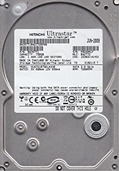 【中古】hua721075kla330、PN 0?a35771、MLC ba2772、Hitachi 750?GB SATA 3.5ハードドライブ