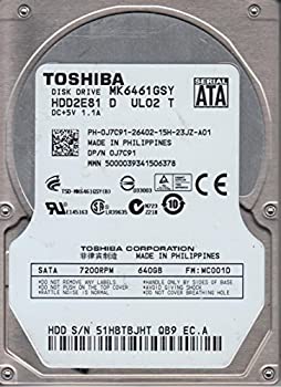 yÁzmk6461gsyAmc001dAhdd2e81?D ul02?TAToshiba 640?GB SATA 2.5n[hhCu