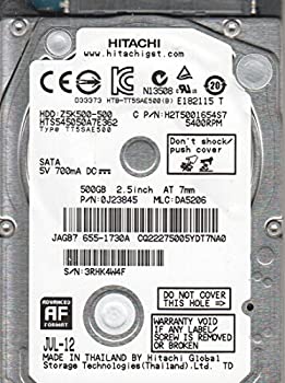 【中古】hts545050?a7e362、PN 0j23845、MLC da5206、Hitachi 500?GB SATA 2.5ハードドライブ