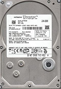 【中古】hua721010kla330、PN 0?a36073、MLC ba2526、Hitachi 1tb SATA 3.5ハードドライブ