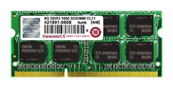 yÁzTranscend m[gPCp PC3-12800 DDR3 1600 8GB 1.5V 204pin SO-DIMM TS1GSK64V6H