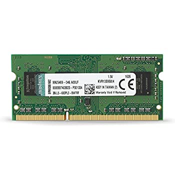 yÁzLOXg Kingston m[gPCp DDR3-1333 (PC3-10600) 4GB CL9 1.5V Non-ECC SO-DIMM 204pin KVR13S9S8/4