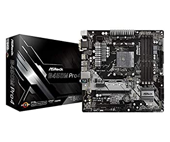 yÁzASRock AMD B450`bv Micro ATX }U[{[h B450M Pro4