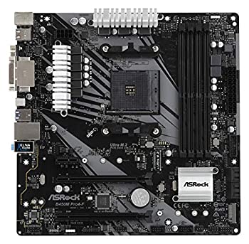 【中古】ASRock B450M PRO4-F ソケット AM4/ AMD Promontory B450/ DDR4/ Quad CrossFireX/ SATA3 USB3.1/ M.2/ A GbE/MicroATX マザーボード