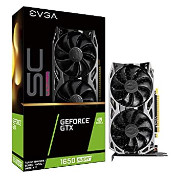 【中古】EVGA GeForce GTX 1650 Super SC ウルトラゲーム 4GB GDDR6 デュアルファン メタルバックプレート 04G-P4-1357-KR