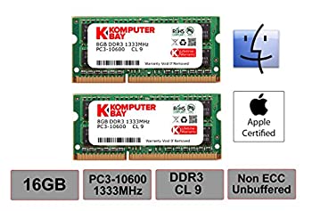 yÁzKomputerbay 16GB 1333MHz m[gPCp 204Pin SO-DIMM DDR3-1333 PC3-10600 8GB~2g