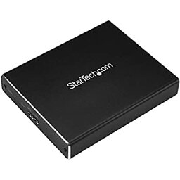 【中古】StarTech.com USB接続 M.2 NGFF SATA SSD対応デュアルスロットアダプタケース USB 3.1(10Gbps)接続 ケーブル付属 RAID対応 SM22BU31C3R