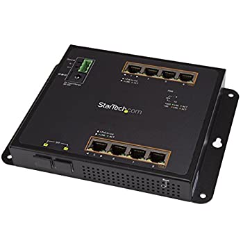 【中古】StarTech.com 8ポートPoE+給電機能付きギガビットイーサネット対応マネージスイッチ 2ポートSFP搭載 ウォールマウント対応 GbE対応スイッチング