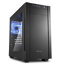 【中古】Sharkoon MicroATX対応 ミニタワーPCケース アクリルウィンドウサイドパネル ブラック SHA-S1000-WBK 日本正規代理店品(2)