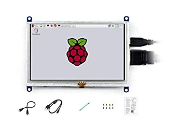 【中古】waveshare 5 Inch Resistive Touch Screen LCD(B) 800X480 High Resolution HDMI USB Interface for Raspberry Pi/BB Black/Banana Pi Mainboard