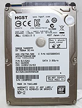 yÁzHCC547550A9E380PN 0J15261MLC DA3935 HGST 500GB SATA 2.5HardDrive by HGST