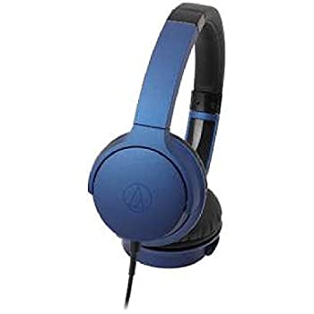 【中古】audio-technica ポータブルヘッドホン ディープブルー ATH-AR3 BL