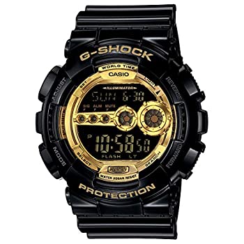 【中古】 カシオ CASIO 腕時計 【G-SHOCK】ブラックゴールドシリーズ黒金◆GD-100GB-1DR（GD-100GB-1JF同型） 逆輸入品