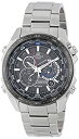 yÁzCasio Men's Edifice EQS500DB-1A1 Silver Stainless-Steel Quartz Watch with Black DialysAz