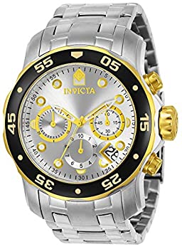 š[]Invicta ӻ Pro Diver Scuba Swiss Chronograph Silver Dial Stainless Steel Bracelet Watch 80040  [¹͢]