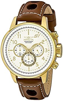 š[]Invicta ӻ S1 Rally 18k Gold IonPlated Watch with Brown Leather Strap 16011  [¹͢]