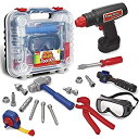 【中古】 Kidzlane Kidzlane Durable Kids Tool Set with Electronic Cordless Drill 20 Pretend Play Construction Accessories with a Sturdy Case