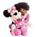 【中古】(非常に良い)ミニーマウス ぬいぐるみ 大きい ラージサイズ 68.5cm ピンク ディズニー キャラクター おもちゃ 人形 並行輸入品