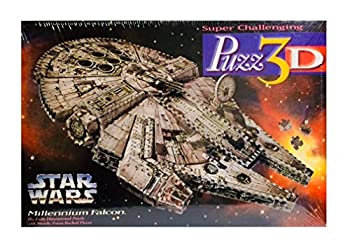 【中古】(未使用・未開封品)本格仕様の立体模型★スターウォーズ　ミレニアムファルコン　3Dジグソーパズル(857ピース)　Wrebbit社【並行輸入】