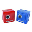 yÁz(Assorted) - Frontier Safe - Steel Safe with Combination Lock and Coin Slot (BlueBlack or Red)