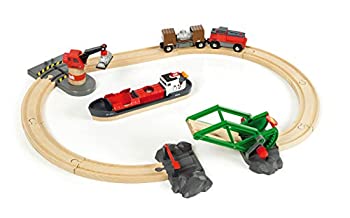 【中古】BRIO (ブリオ) WORLD カーゴハーバーセット [ 木製レール おもちゃ ] 33061