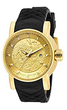 yÁzINVICTA S1 Rally Men 48mm Stainless Steel Gold Gold dial NH35A Automatic