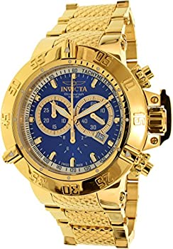 yÁz[CrN^]Invicta rv 14501 Subaqua Chronograph 18K Gold Plated Steel Blue Dial Y [sAi]