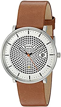 yÁzSkagen Men's Hald Solar SKW6277 Silver Leather Quartz Dress Watch