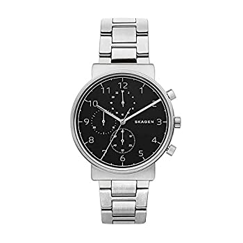 yÁzSkagen Men's Ancher SKW6360 Silver Stainless-Steel Quartz Dress Watch