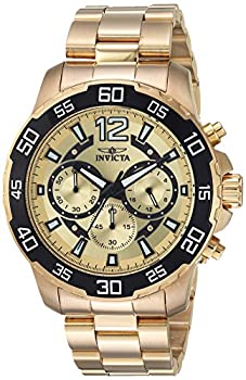 yÁzInvicta Men's 'Pro Diver' Quartz and Stainless Steel Casual Watch%J}% Color:Gold-Toned (Model: 22715)