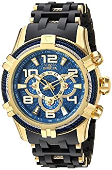 yÁzInvicta Men's Bolt 25556 Black Polyurethane Quartz Diving Watch