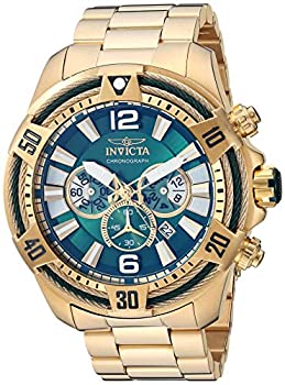 yÁzInvicta Men's 27267 Bolt Quartz Chronograph Green Dial Watch