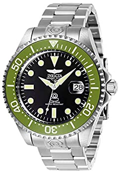 yÁzInvicta Men's Pro Diver 47mm Steel Bracelet & Case Automatic Black Dial Analog Watch 27612