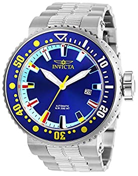 yÁzInvicta Men's 27664 Pro Diver Automatic 3 Hand Blue Ocean Blue Red White Black Yellow Dial Watch