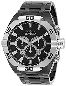 yÁzInvicta Men's 27260 Coalition Forces Quartz 3 Hand Black Dial Watch