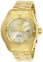 yÁzInvicta Men's Pro Diver Gold-Tone Steel Bracelet & Case Automatic Champagne Dial Analog Watch 28950