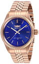 yÁzInvicta Men's Specialty Rose Gold-Tone Steel Bracelet & Case Quartz Blue Dial Analog Watch 29392