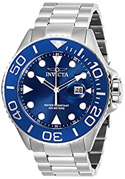 yÁzInvicta Men's Pro Diver Steel Bracelet & Case Quartz Blue Dial Analog Watch 28766