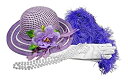 【中古】(未使用・未開封品)Girls Tea Party Dress Up Play Set with Purple Sun Hat Boa Faux Pearl Necklace and Gloves Kaylee