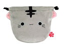 【中古】(非常に良い)ねこだんご おもち巾着袋 さば ぬいぐるみ 17cm