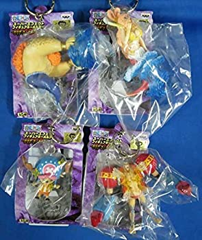 【中古】ワンピース　スーパーエフェクトフィギュアキーホルダー　新世界・魚人島編2　全5種セット