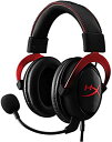 【中古】(非常に良い)HyperX Cloud II ゲーミングヘッドセット 7.1バーチャルサラウンドサウンド対応 USBオーディオコントロールボックス付属 レッド PS4/PC/Xbox/S(2)