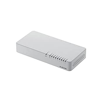 【中古】エレコム スイッチングハブ 8ポート 10/100Mbps マグネット付き 電源内蔵 EHC-F08PN-JW